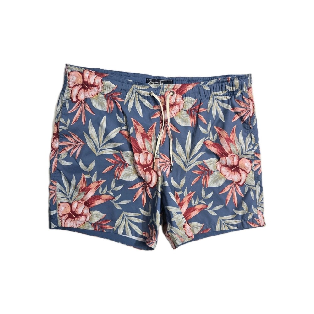 Abercrombie Fitch Men's Swimming Trunks M Floral Drawstrings